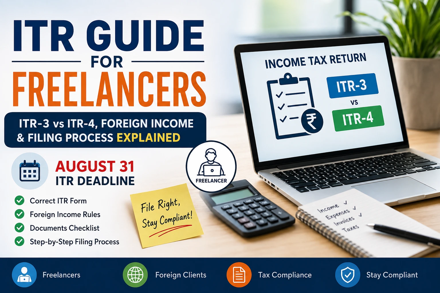 ITR Guide for Freelancers 2026 ITR-3 vs ITR-4