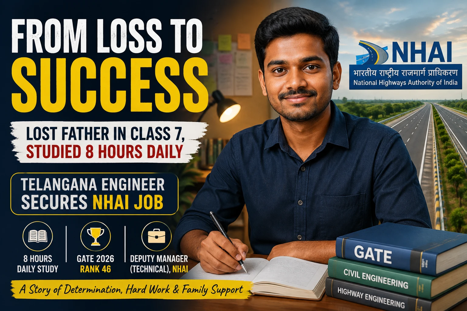 Sandeep Yadav GATE success story NHAI job