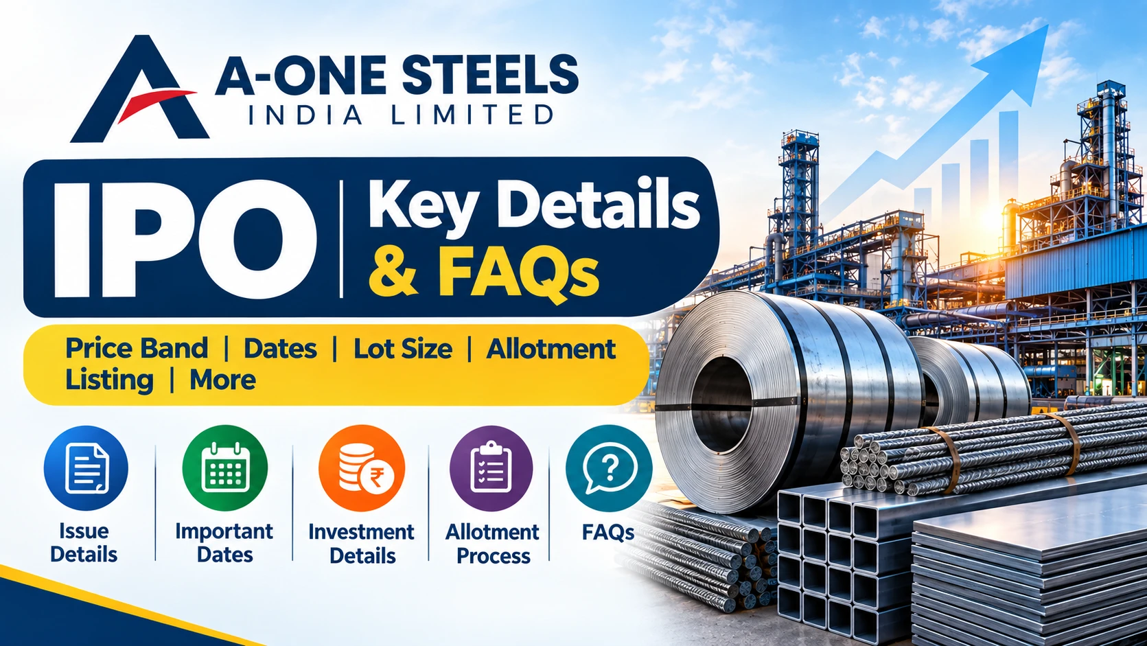 A-One Steels IPO: Price, Dates, Lot Size, Allotment and Listing