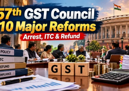 57th GST Council Arrest, ITC and Refund Reforms