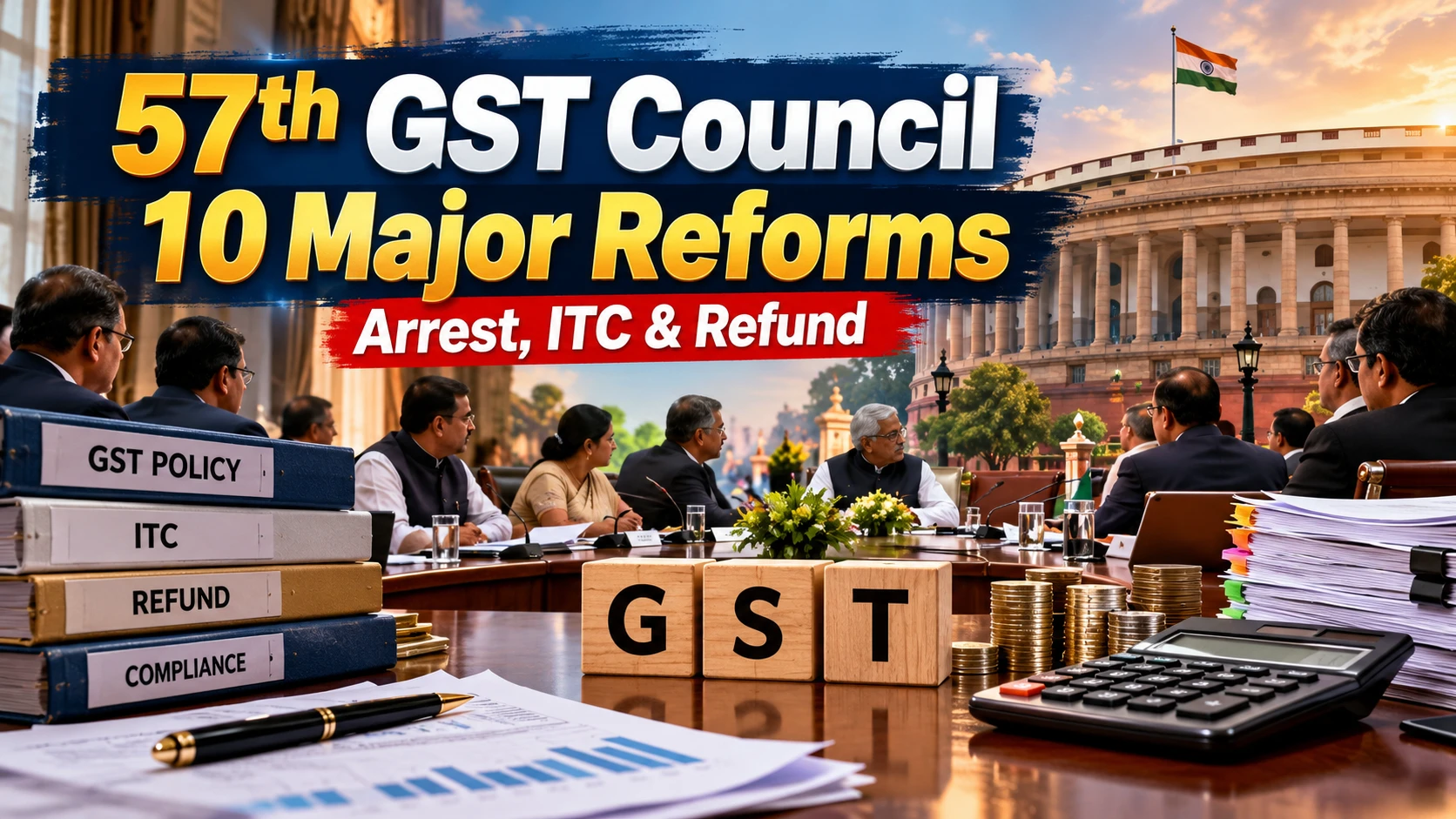 57th GST Council Arrest, ITC and Refund Reforms