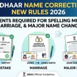 Aadhaar name correction new rules 2026