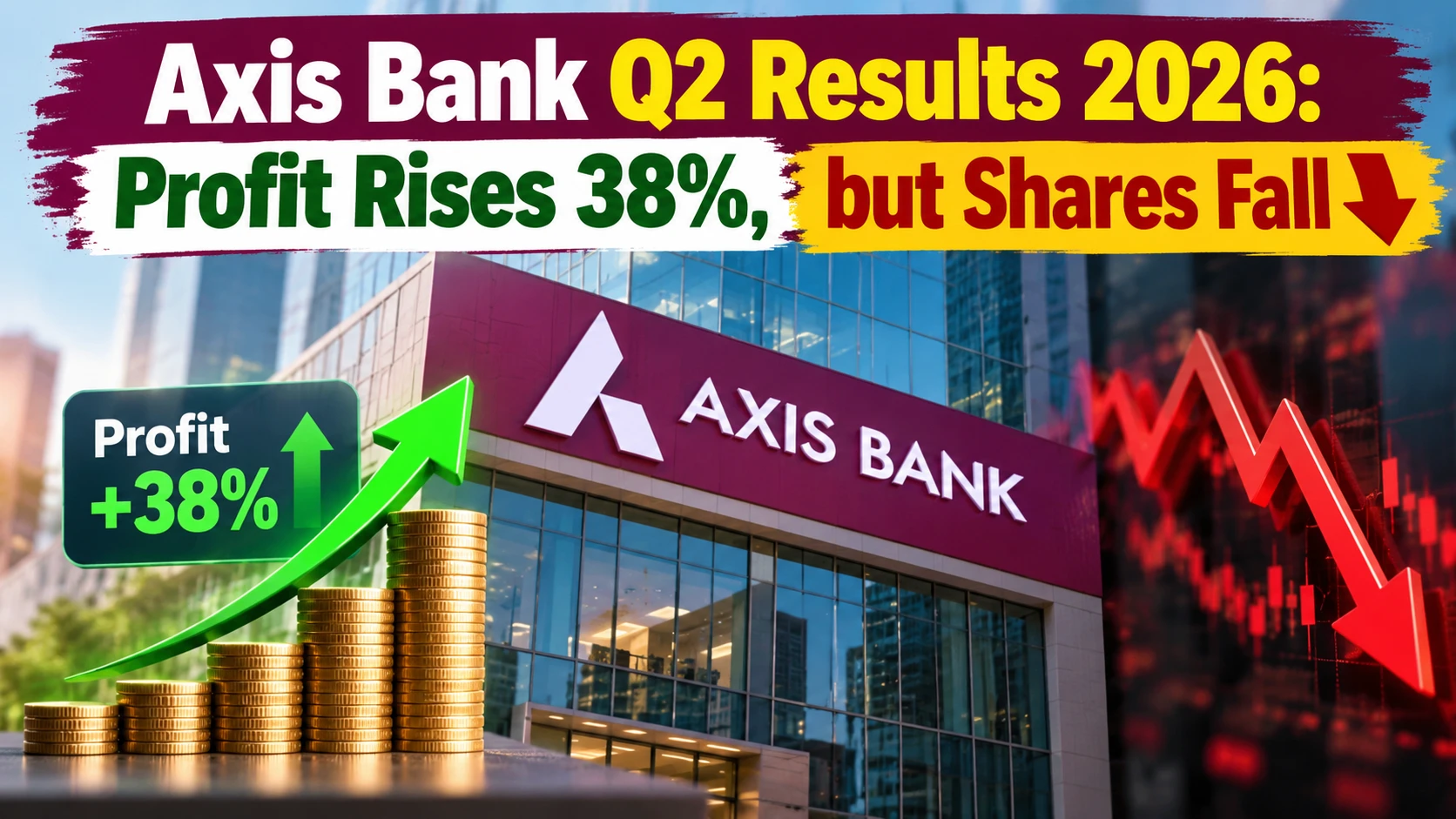 Axis Bank Profit Rises, Shares Fall