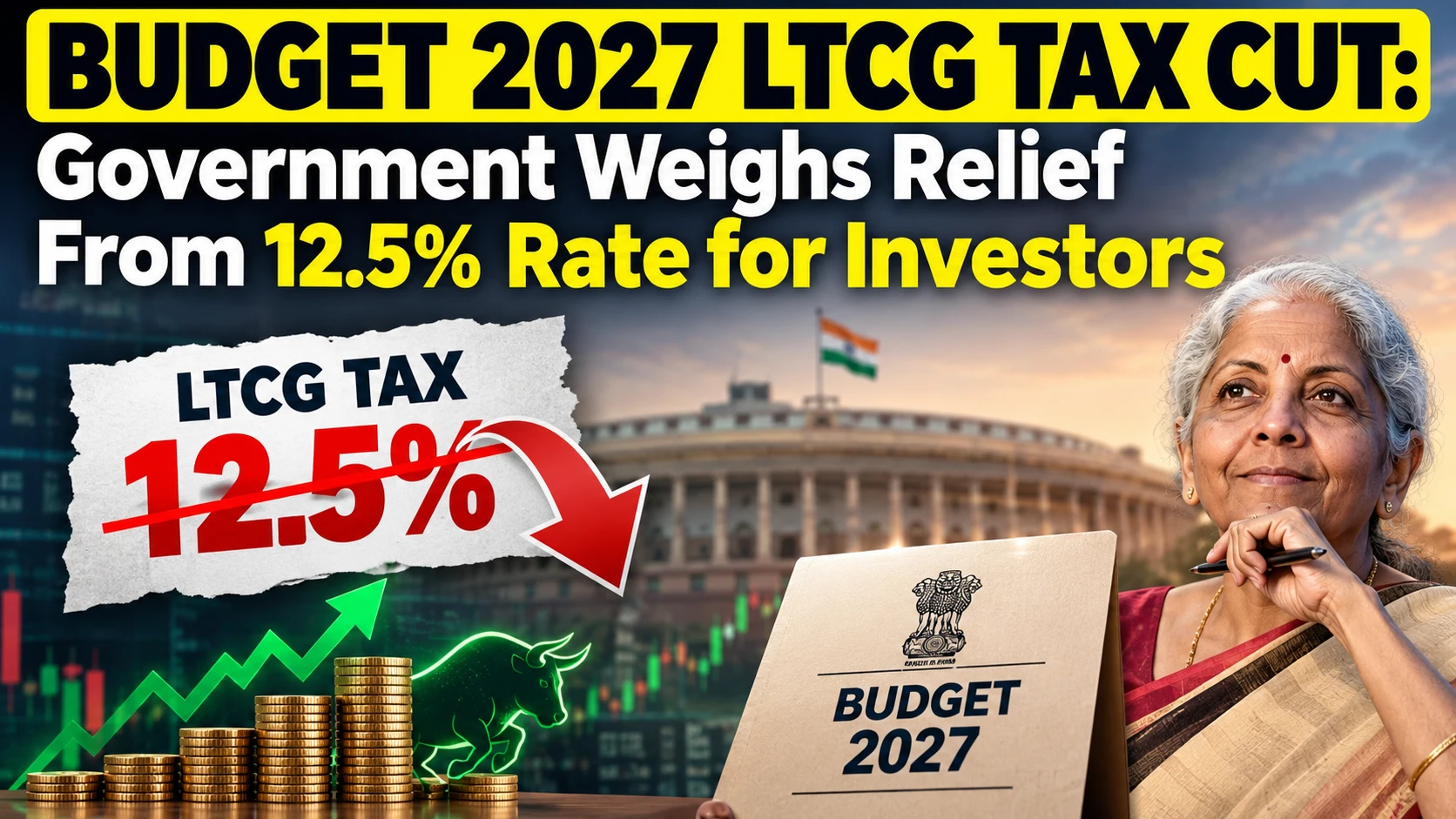 Budget 2027 LTCG Tax Cut: Government Weighs Relief From 12.5% Rate for Investors 13 Budget 2027 LTCG Tax Cut: Government Weighs Relief From 12.5% Rate for Investors