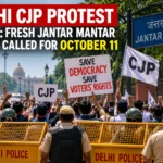 Delhi CJP protest today: CJP calls for a new Jantar Mantar march on October 11. Read updates on detainees, possible traffic diversions and the SIR dispute.