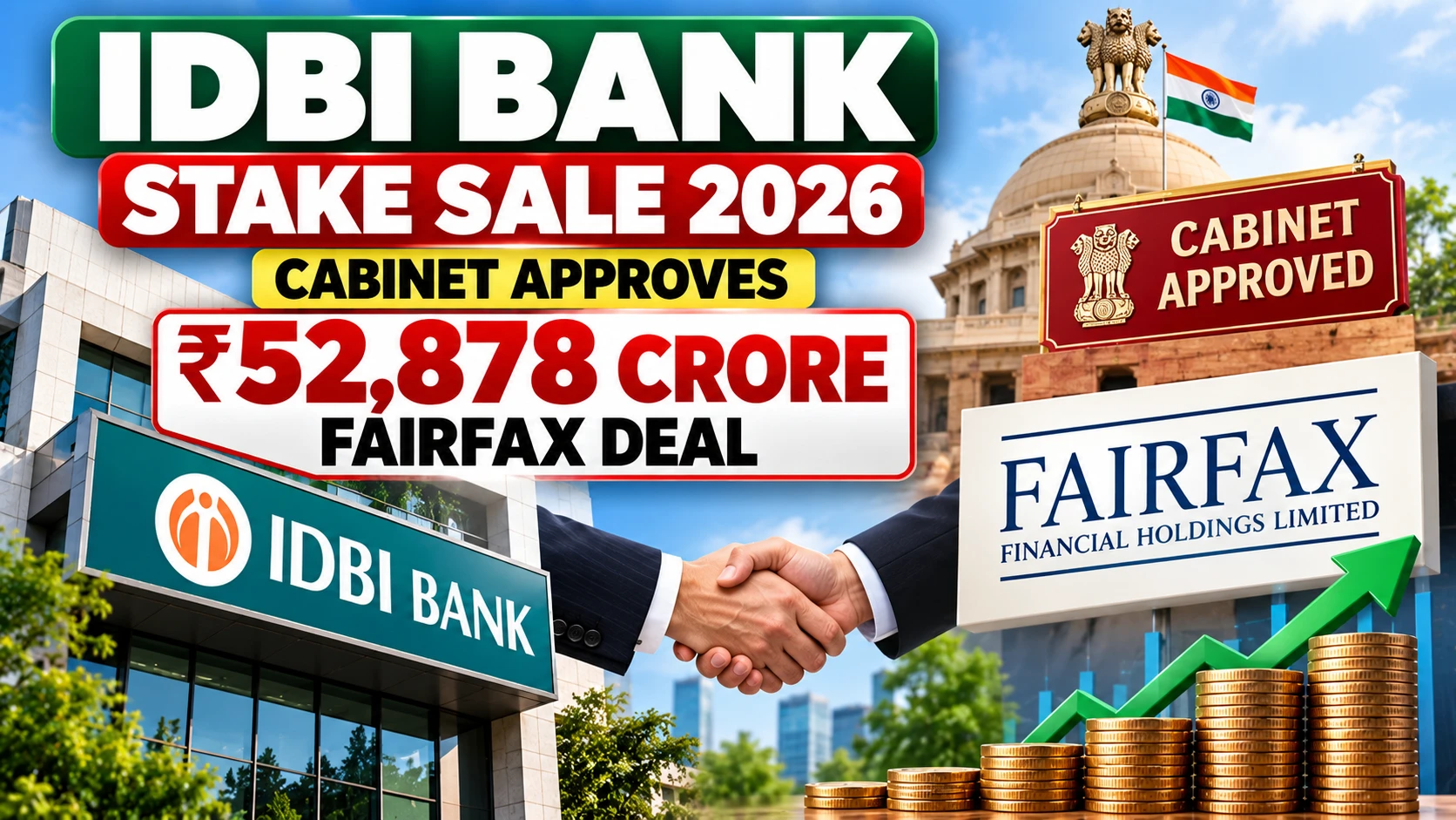 IDBI Bank Stake Sale_ ₹52,878 Crore Deal