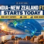 India–New Zealand FTA Starts Today