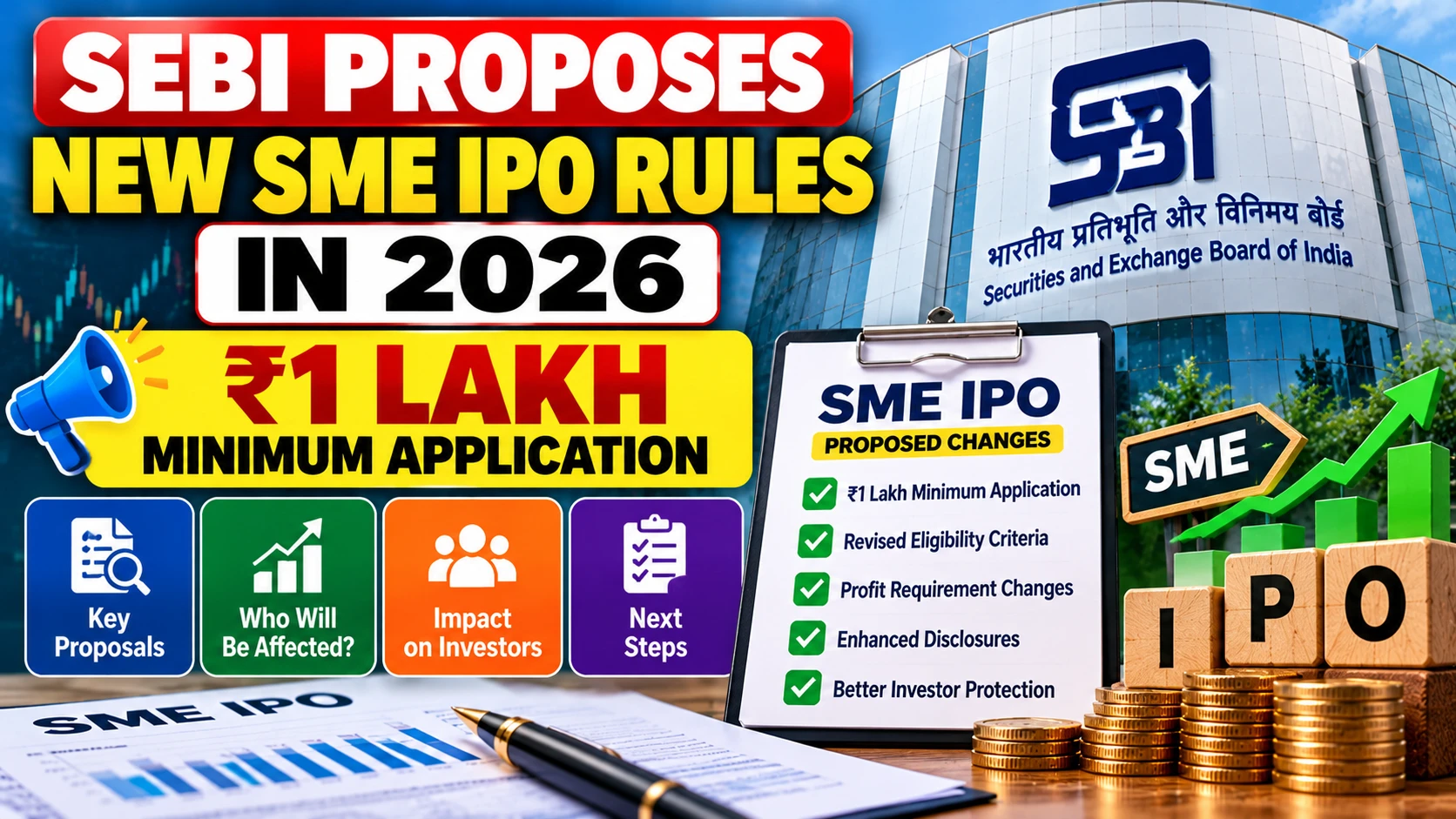 SEBI SME IPO Rules 2026: ₹1 Lakh Entry Proposed