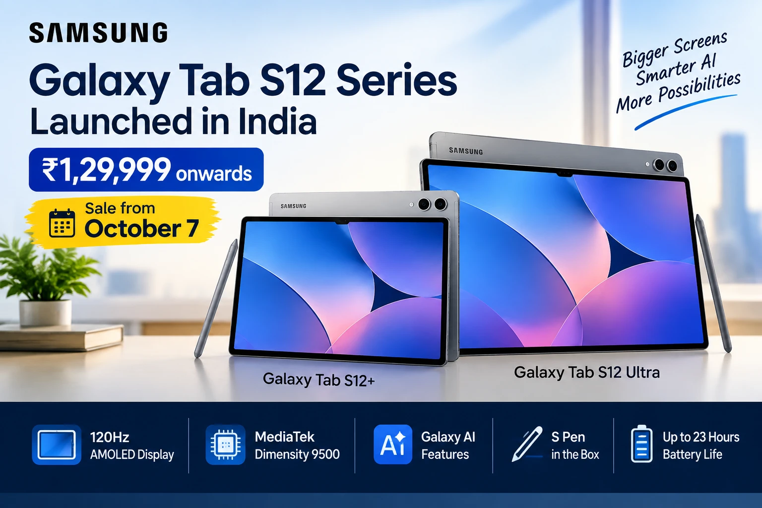 Samsung Galaxy Tab S12 India Launch