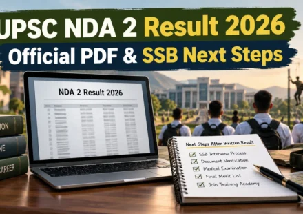 UPSC NDA 2 Result 2026 Out